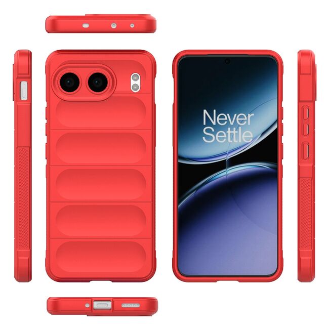 Husa pentru  OnePlus Nord 4 Liquid Silicone, Microfibre Lining, Non-Slip Airbag Design, rosu