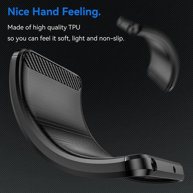 Husa pentru iPhone 16 Pro Carbon Liquid Silicone, negru