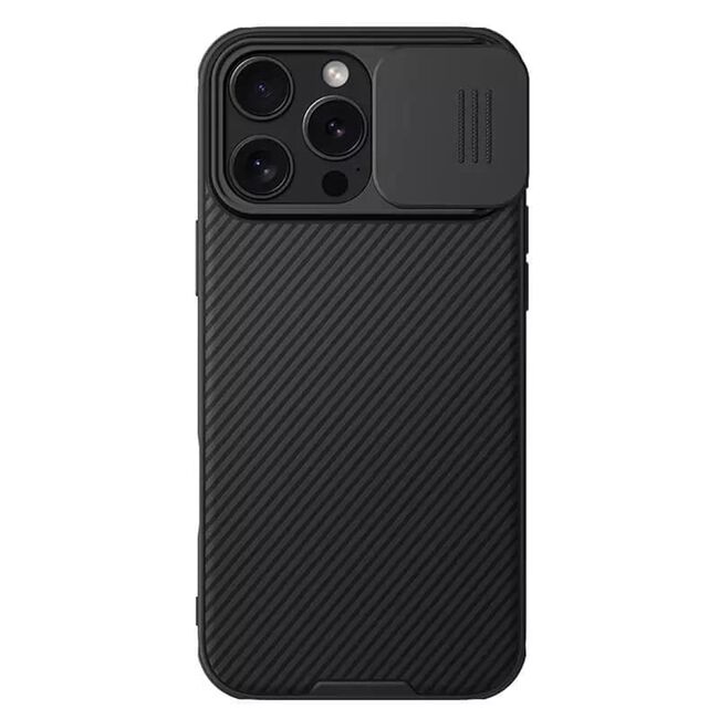 Husa pentru  iPhone 16 Pro Max MagSafe Pro cu slider pentru protectie lentile - negru