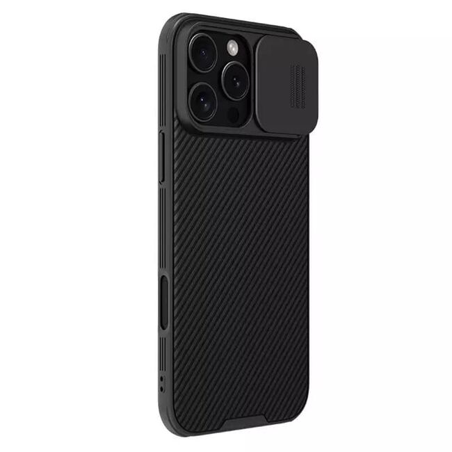 Husa pentru  iPhone 16 Pro Max MagSafe Pro cu slider pentru protectie lentile - negru