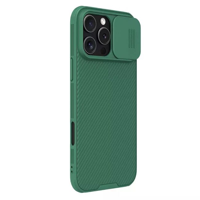 Husa pentru  iPhone 16 Pro MagSafe Pro cu slider pentru protectie lentile - verde