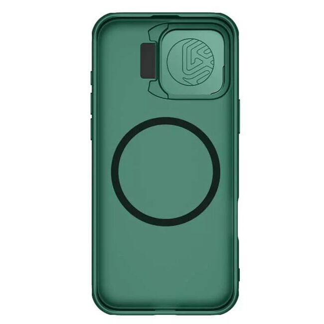Husa pentru  iPhone 16 Pro Max MagSafe cu slider tip stand pentru protectie lentile - verde