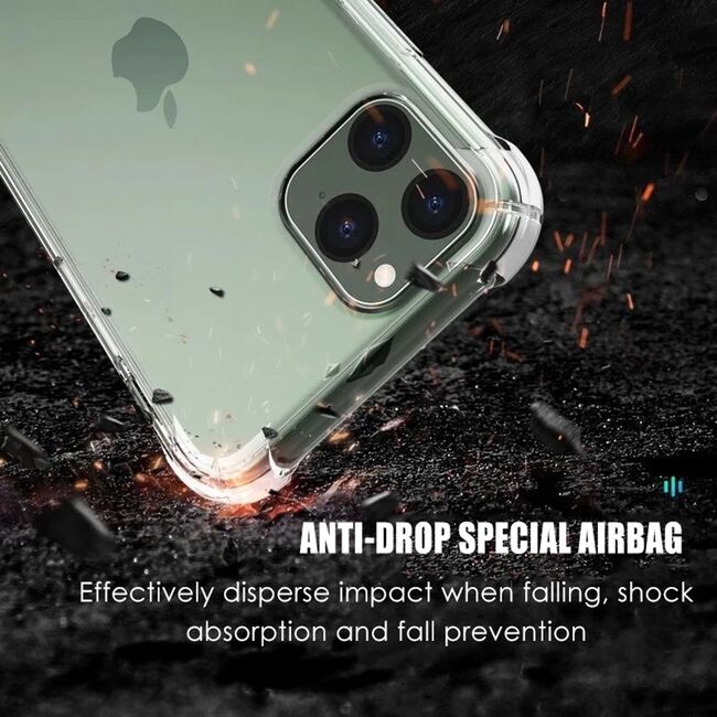 Husa pentru iPhone 16 Pro Anti Shock 1.5 mm Reinforced 4 corners (transparent)