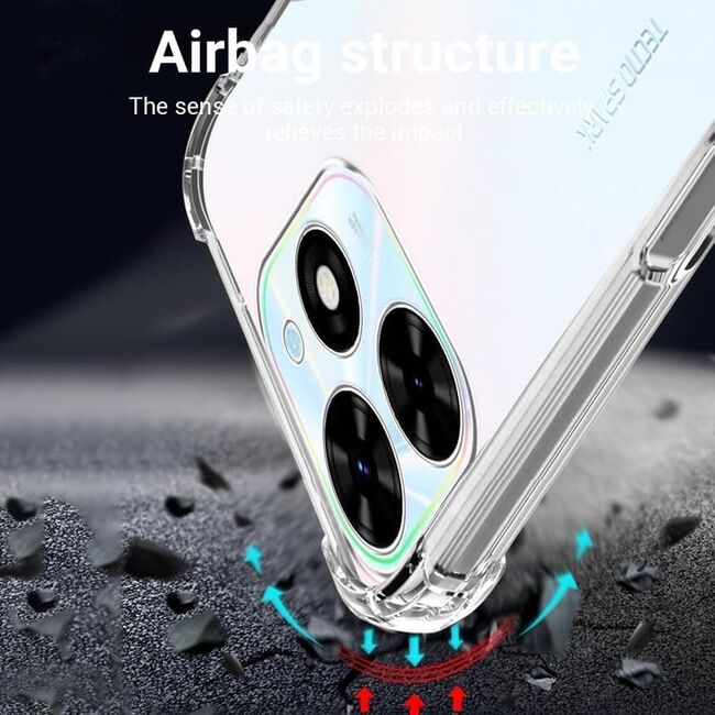 Husa pentru Infinix Hot 40i / Infinix SMART 8 Anti-Shock 1.5mm reinforced 4 corners, transparent