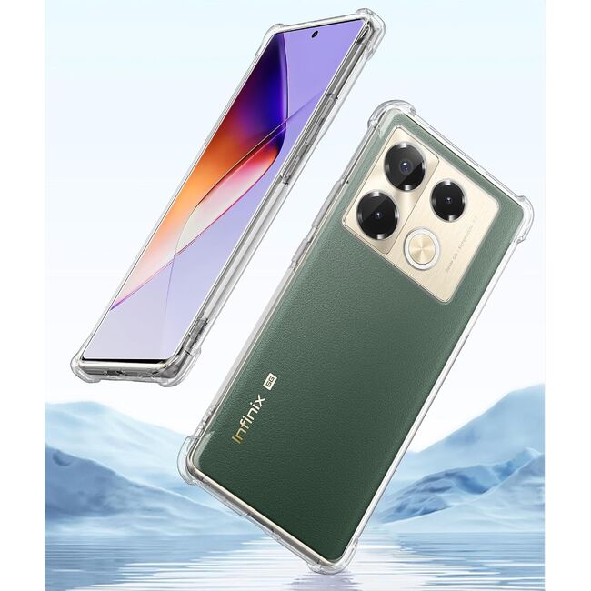 Husa pentru Infinix Note 40 Pro 4G Anti-Shock 1.5mm reinforced 4 corners, transparent