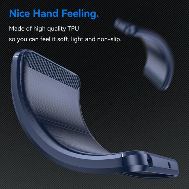 Husa pentru Infinix Note 40 Carbon Liquid Silicone, albastru