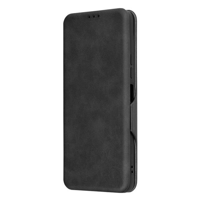 Husa tip carte pentru  Xiaomi Redmi 13 Smart Wallet fata - spate protectie 360 - negru