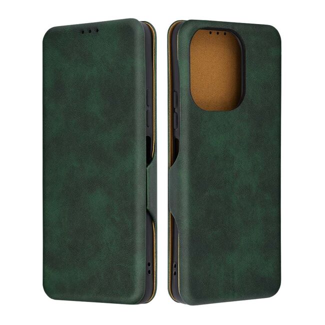 Husa tip carte pentru  Xiaomi Redmi 13 Smart Wallet fata - spate protectie 360 - verde