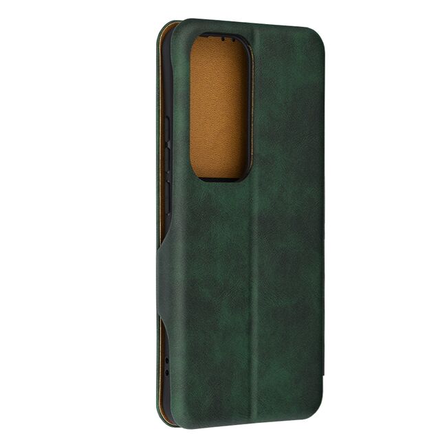 Husa tip carte pentru Oppo Reno 12 Pro Smart Wallet fata - spate protectie 360 - verde