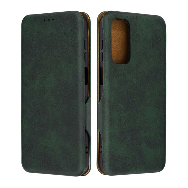 Husa tip carte pentru Samsung Galaxy M15 Smart Wallet fata - spate protectie 360 - verde