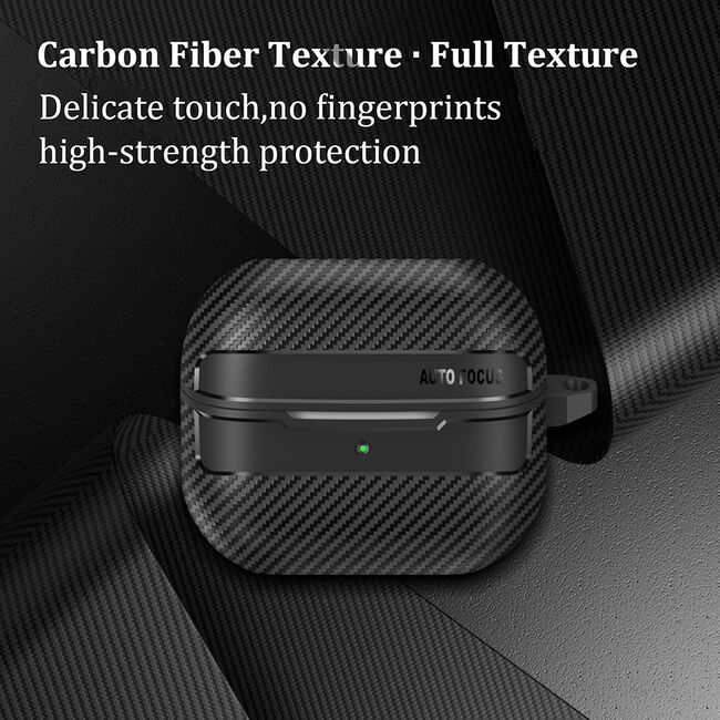 Techsuit - carbonfiber - for samsung galaxy buds 3 / 3 pro - black
