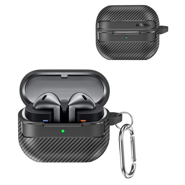 Techsuit - carbonfiber - for samsung galaxy buds 3 / 3 pro - black