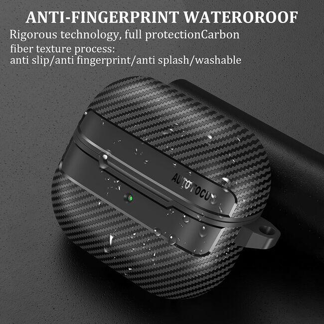 Techsuit - carbonfiber - for samsung galaxy buds 3 / 3 pro - black