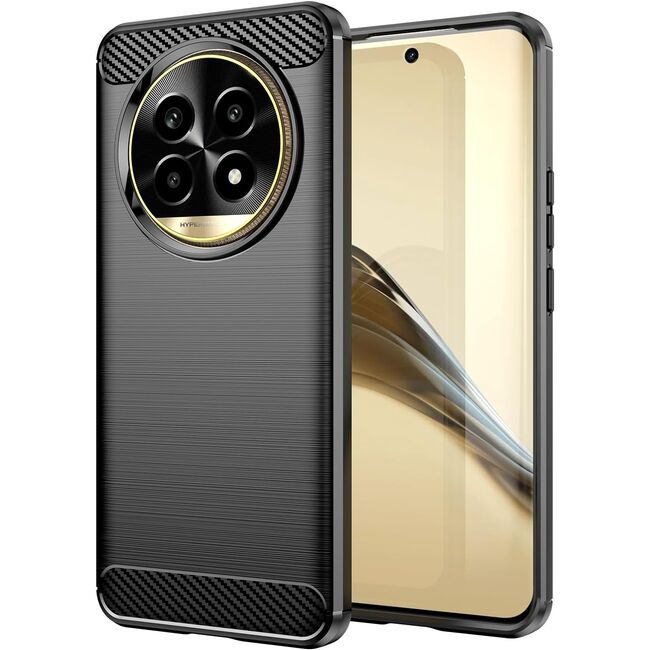 Husa pentru Realme 13 Pro / 13 Pro+ Carbon Liquid Silicone, negru