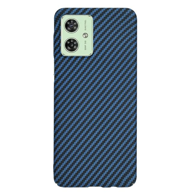 Husa pentru  Motorola Moto G54, G54 Power Edition CarbonFiber UltraSlim, Lightweight, albastru