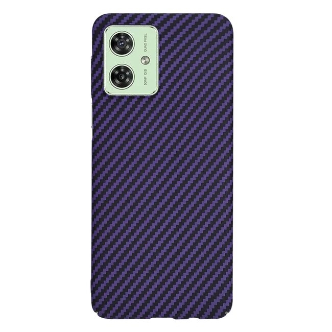 Husa pentru  Motorola Moto G54, G54 Power Edition CarbonFiber UltraSlim, Lightweight, mov