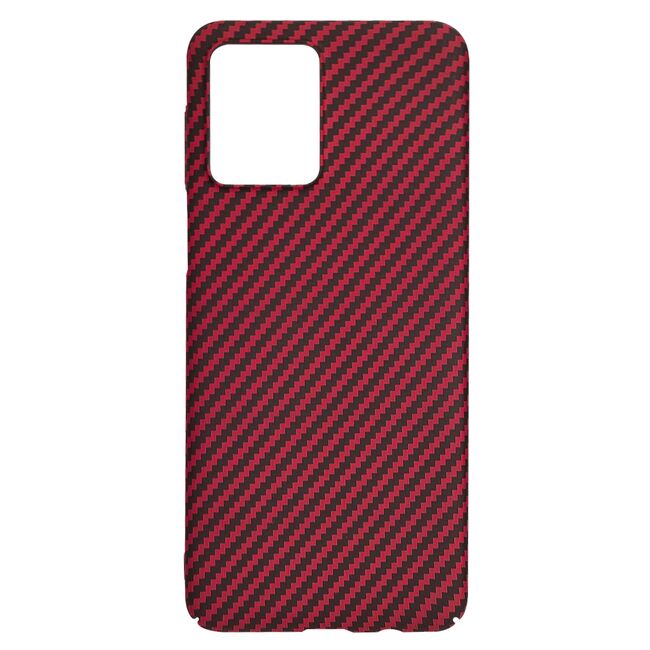Husa pentru  Motorola Moto G54, G54 Power Edition CarbonFiber UltraSlim, Lightweight, rosu