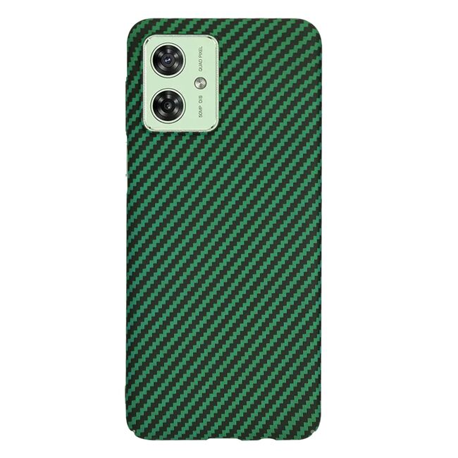 Husa pentru  Motorola Moto G54, G54 Power Edition CarbonFiber UltraSlim, Lightweight, verde