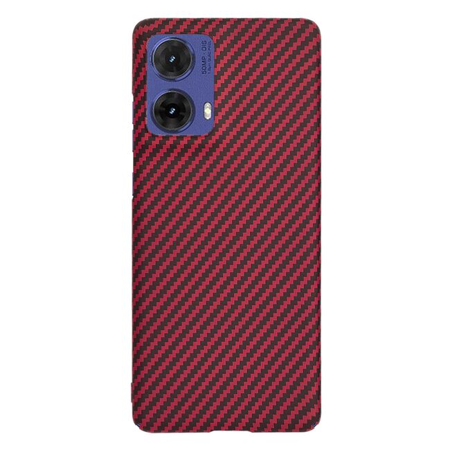 Husa pentru  Motorola Moto G85 CarbonFiber UltraSlim, Lightweight, rosu