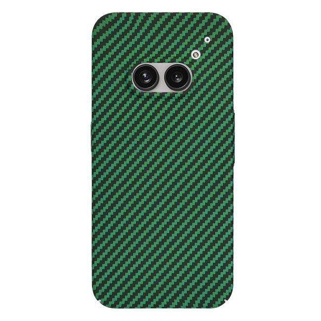 Husa pentru  Nothing Phone (2a), (2a) Plus CarbonFiber UltraSlim, Lightweight, verde