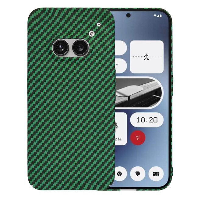 Husa pentru  Nothing Phone (2a), (2a) Plus CarbonFiber UltraSlim, Lightweight, verde