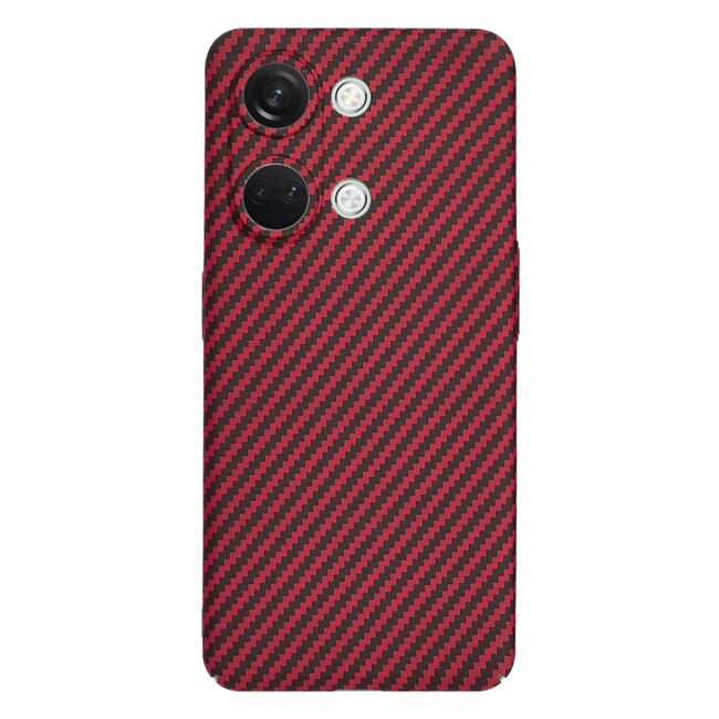 Husa pentru  OnePlus Nord 3 CarbonFiber UltraSlim, Lightweight, rosu