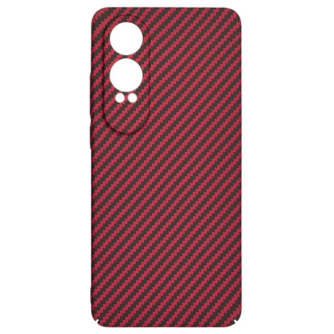 Husa pentru  OnePlus Nord CE4 Lite CarbonFiber UltraSlim, Lightweight, rosu