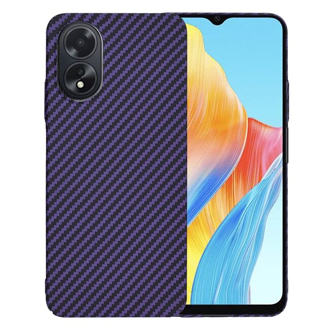 Husa pentru  Oppo A18, A38 CarbonFiber UltraSlim, Lightweight, mov
