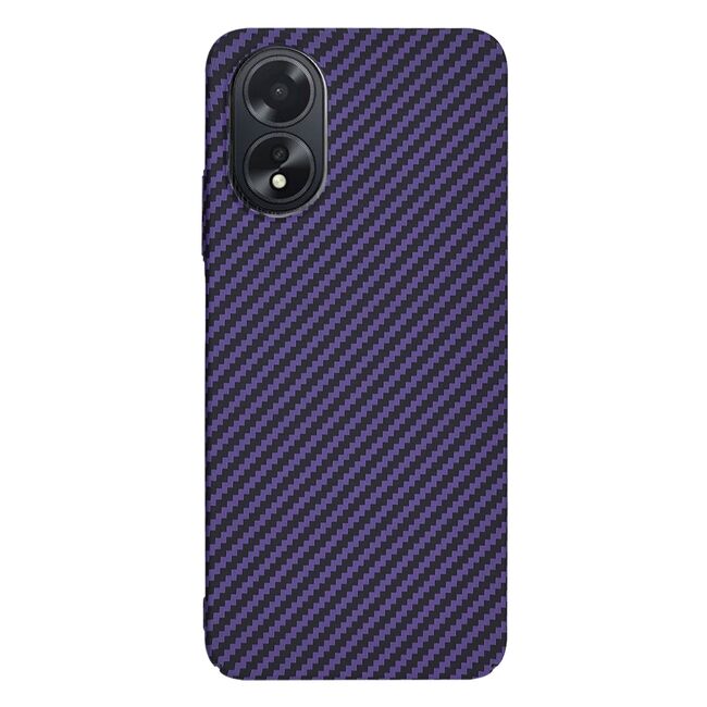Husa pentru  Oppo A18, A38 CarbonFiber UltraSlim, Lightweight, mov