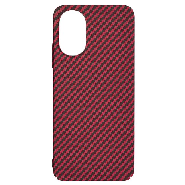 Husa pentru  Oppo A18, A38 CarbonFiber UltraSlim, Lightweight, rosu