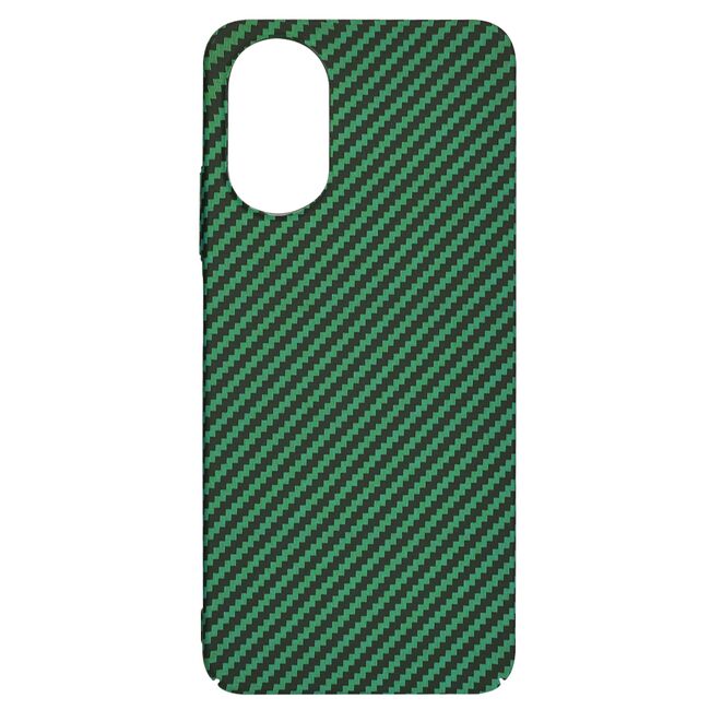 Husa pentru  Oppo A18, A38 CarbonFiber UltraSlim, Lightweight, verde