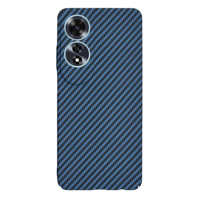 Husa pentru  Oppo A60 CarbonFiber UltraSlim, Lightweight, albastru