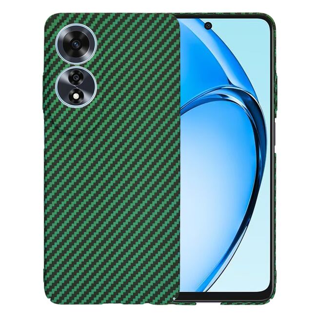 Husa pentru  Oppo A60 CarbonFiber UltraSlim, Lightweight, verde