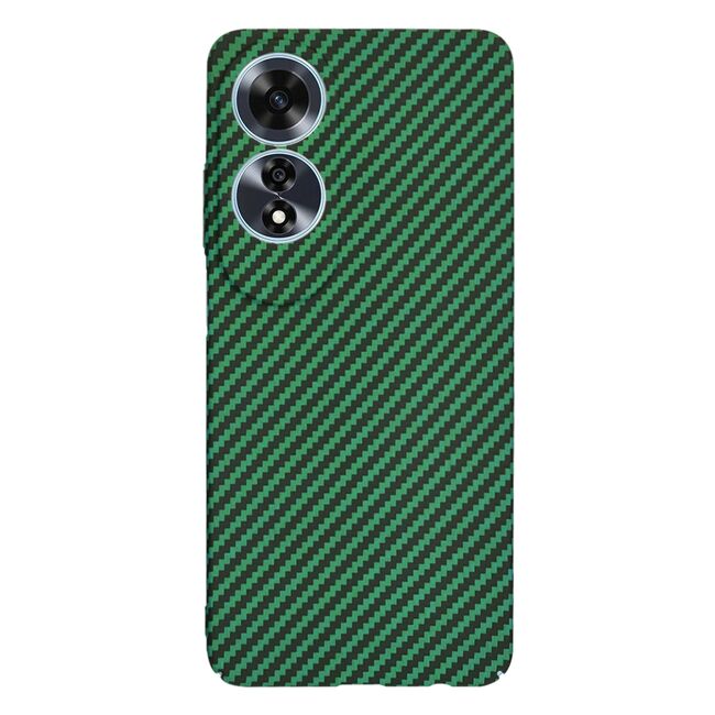 Husa pentru  Oppo A60 CarbonFiber UltraSlim, Lightweight, verde