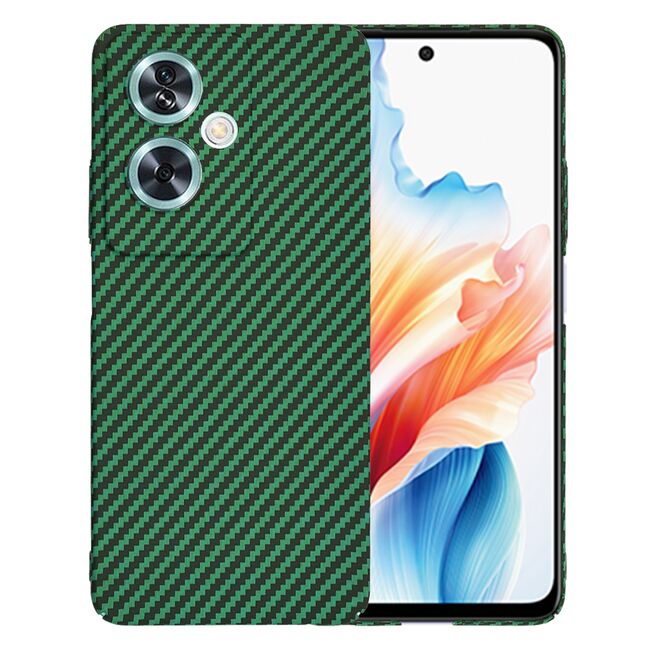 Husa pentru  Oppo A79 5G CarbonFiber UltraSlim, Lightweight, verde