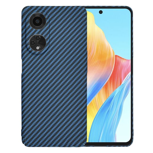 Husa pentru  Oppo A98 CarbonFiber UltraSlim, Lightweight, albastru