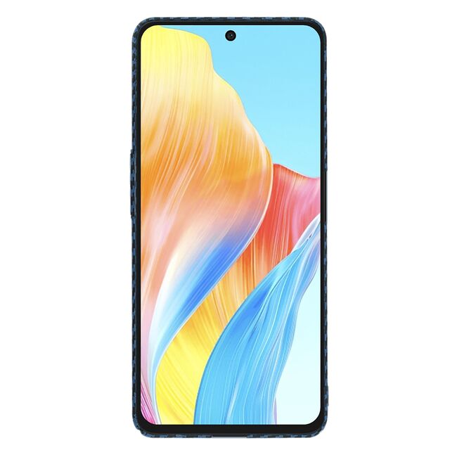 Husa pentru  Oppo A98 CarbonFiber UltraSlim, Lightweight, albastru