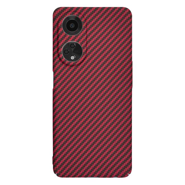 Husa pentru  Oppo A98 CarbonFiber UltraSlim, Lightweight, rosu