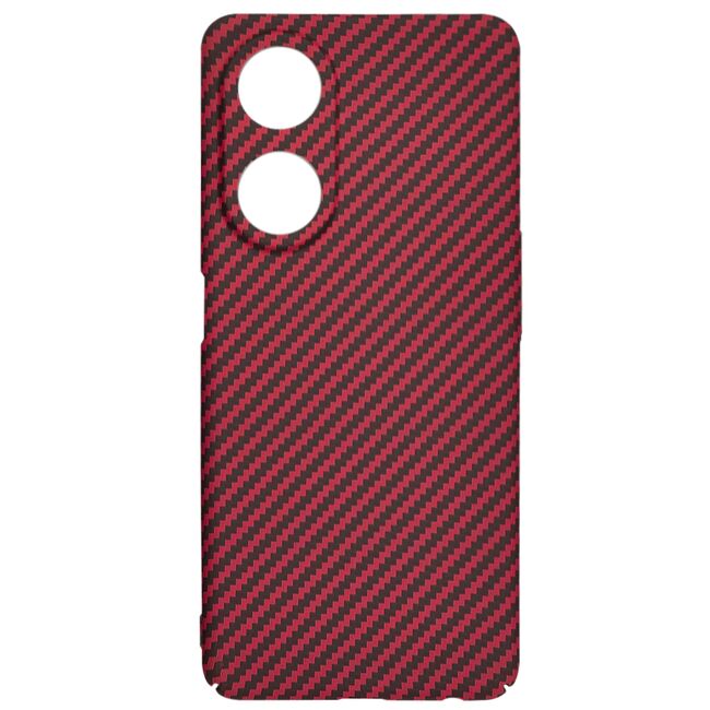 Husa pentru  Oppo A98 CarbonFiber UltraSlim, Lightweight, rosu