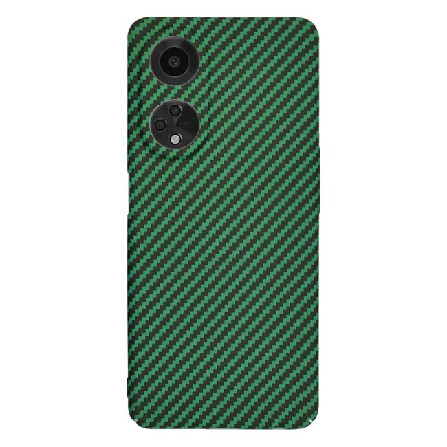 Husa pentru  Oppo A98 CarbonFiber UltraSlim, Lightweight, verde