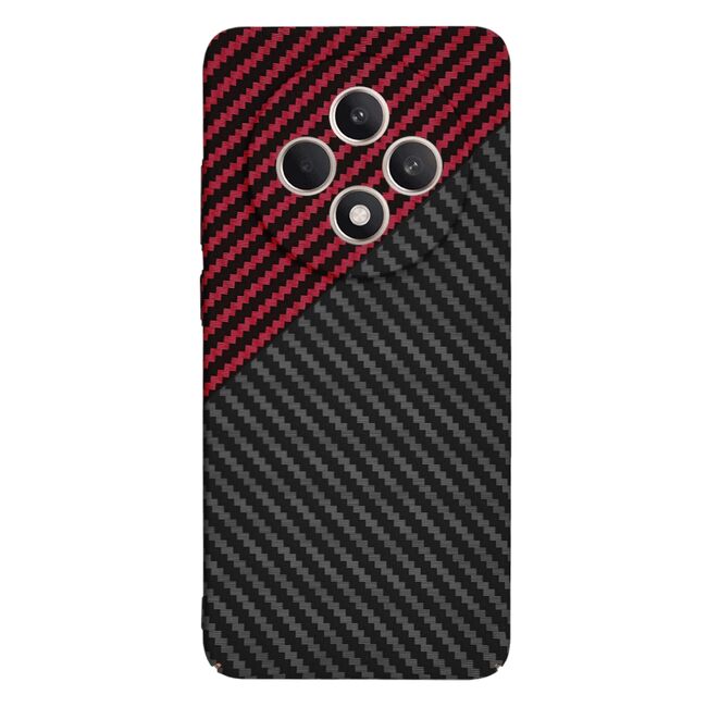 Husa pentru  Oppo Reno 12F, 12FS CarbonFiber UltraSlim, Lightweight, rosu