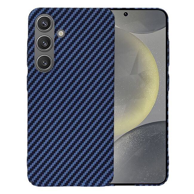 Husa pentru  Samsung Galaxy S24 CarbonFiber UltraSlim, Lightweight, albastru