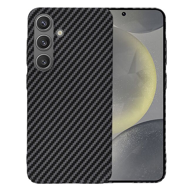 Husa pentru  Samsung Galaxy S24 CarbonFiber UltraSlim, Lightweight, negru