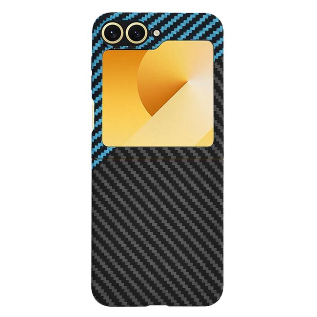 Husa pentru  Samsung Galaxy Z Flip 6 CarbonFiber UltraSlim, Lightweight, albastru