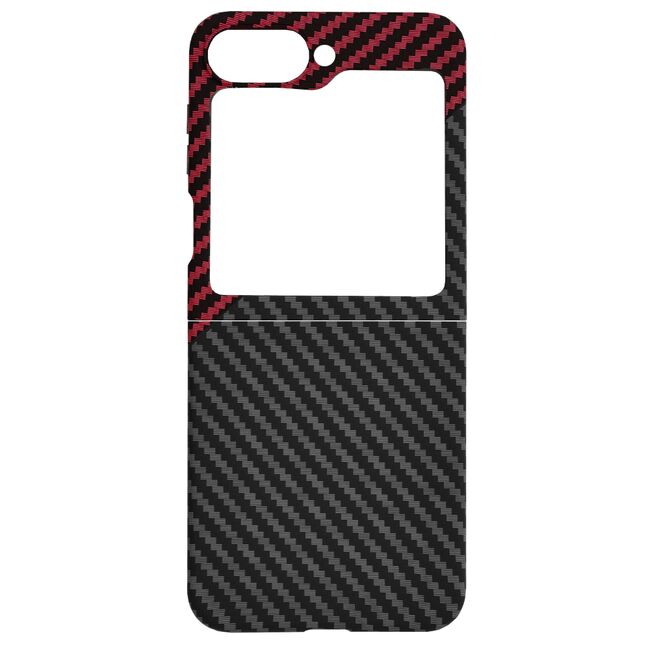 Husa pentru  Samsung Galaxy Z Flip 6 CarbonFiber UltraSlim, Lightweight, rosu