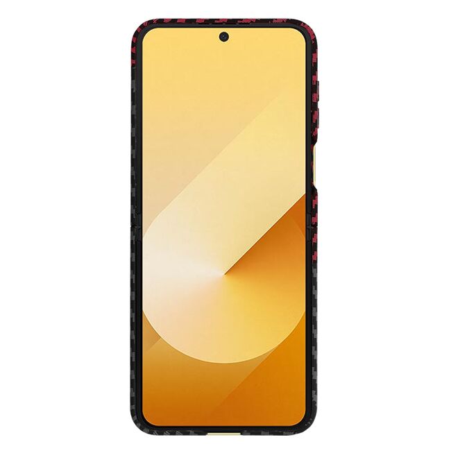 Husa pentru  Samsung Galaxy Z Flip 6 CarbonFiber UltraSlim, Lightweight, rosu