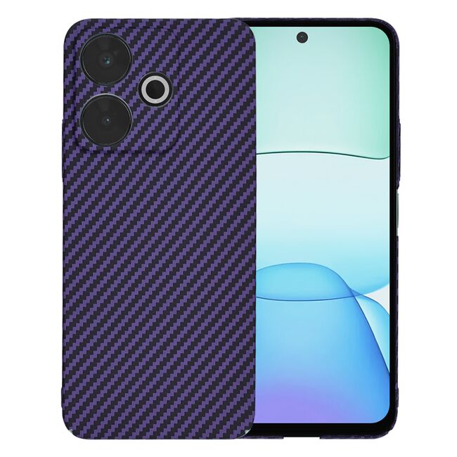 Husa pentru  Xiaomi Redmi 13 CarbonFiber UltraSlim, Lightweight, mov