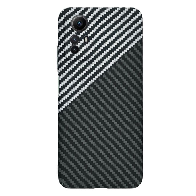 Husa pentru  Xiaomi Redmi Note 12S 4G CarbonFiber UltraSlim, Lightweight, negru / gri