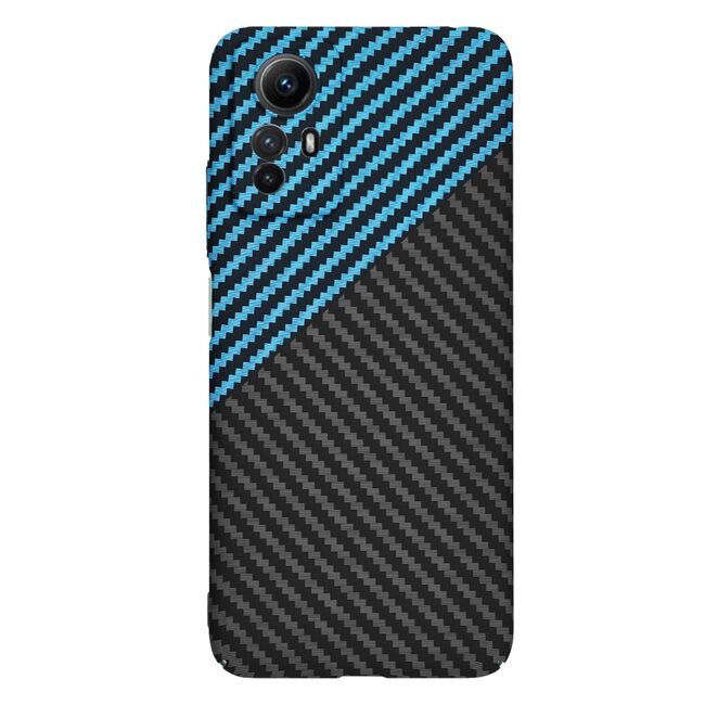 Husa pentru  Xiaomi Redmi Note 12S 4G CarbonFiber UltraSlim, Lightweight, negru / albastru