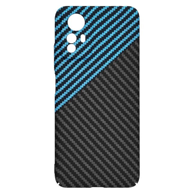 Husa pentru  Xiaomi Redmi Note 12S 4G CarbonFiber UltraSlim, Lightweight, negru / albastru